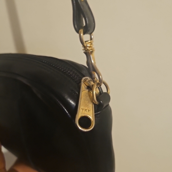 Vintage MICHEL JORDI 5"x7" Cross Body / Belt Purse Green Suede Black Leather - Picture 6 of 12